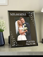 Personalised Mr and Mrs 6x4 Mirrored Photo Frame by PMC - Image 3 of 3