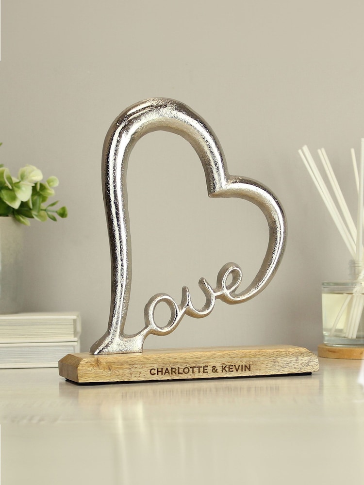Personalised Love Heart Ornament by PMC - Image 2 of 2