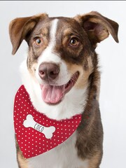 Personalised Polka Dot Dog Bandana by PMC - Image 1 of 2