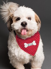 Personalised Polka Dot Dog Bandana by PMC - Image 2 of 2