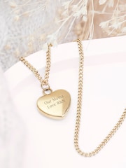 Treat Republic Gold Tone Personal Celestial Heart Pendant and Necklace - Image 3 of 5