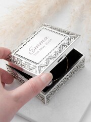 Treat Republic Silver Personalised Miniature Mosaic Trinket Box - Image 3 of 5