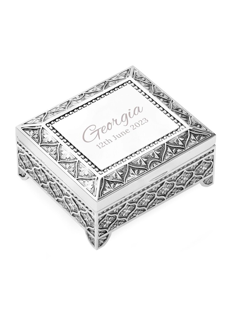 Treat Republic Silver Personalised Miniature Mosaic Trinket Box - Image 5 of 5