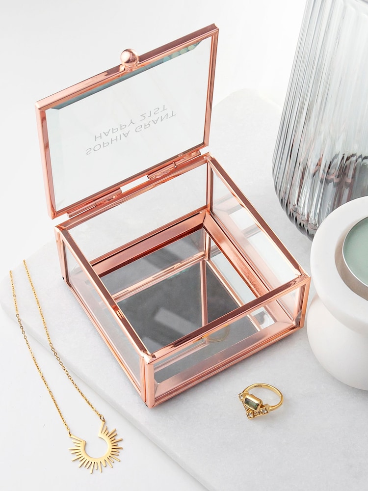 Treat Republic Gold Personalised Glass Trinket Box - Image 2 of 5
