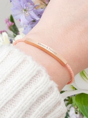 Treat Republic Gold Tone Personalised Identity Rope Bracelet - Image 2 of 5
