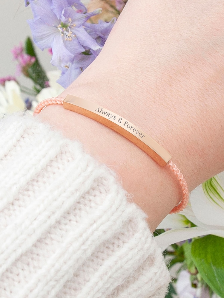 Treat Republic Gold Tone Personalised Identity Rope Bracelet - Image 2 of 5