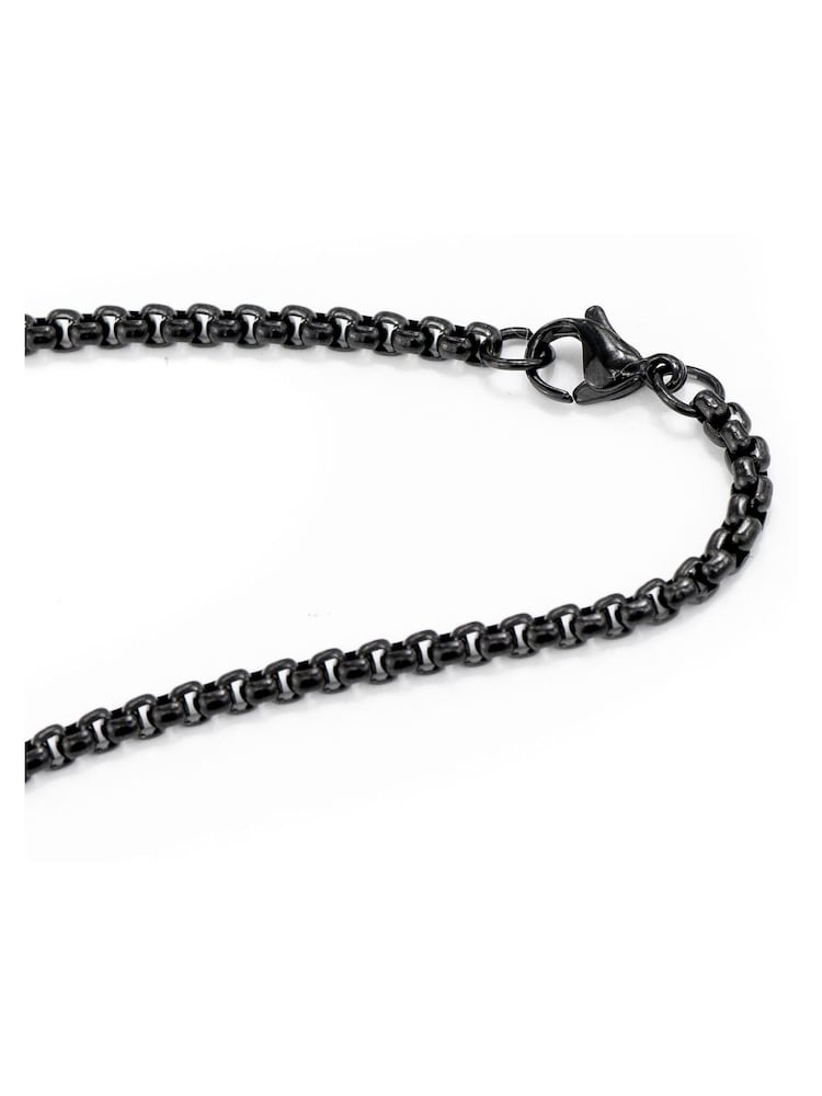 Treat Republic Personalised Men'sSteel Dog Tag Black Necklace - Image 5 of 5