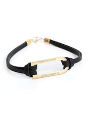 Treat Republic Mens Personalised Shoreditch Leather Black Bracelet - Image 4 of 4