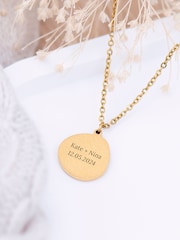 Treat Republic Gold Tone Personalised Compass Amulet Necklace - Image 4 of 4