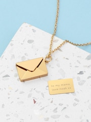 Treat Republic Tone Personalised Secret Message Envelope Necklace - Image 2 of 5