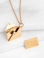 Treat Republic Tone Personalised Secret Message Envelope Necklace - Image 4 of 5