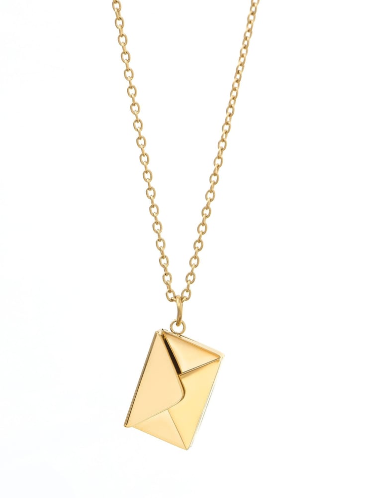 Treat Republic Tone Personalised Secret Message Envelope Necklace - Image 5 of 5