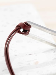Treat Republic Mens Personalised Shoreditch Leather Brown Bracelet - Image 3 of 4