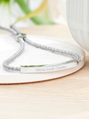 Treat Republic Silver Tone Personalised Identity Rope Bracelet - Image 1 of 5