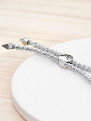 Treat Republic Silver Tone Personalised Identity Rope Bracelet - Image 4 of 5