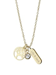 Treat Republic Gold Tone Personalised Tree of Life Charms Necklace - Image 3 of 3