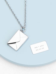 Treat Republic Tone Personalised Secret Message Envelope Necklace - Image 1 of 5