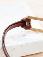 Treat Republic Mens Personalised Shoreditch Leather Brown Bracelet - Image 3 of 4