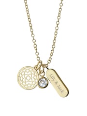 Treat Republic Tone Personalised Mandala Charms Necklace - Image 3 of 3