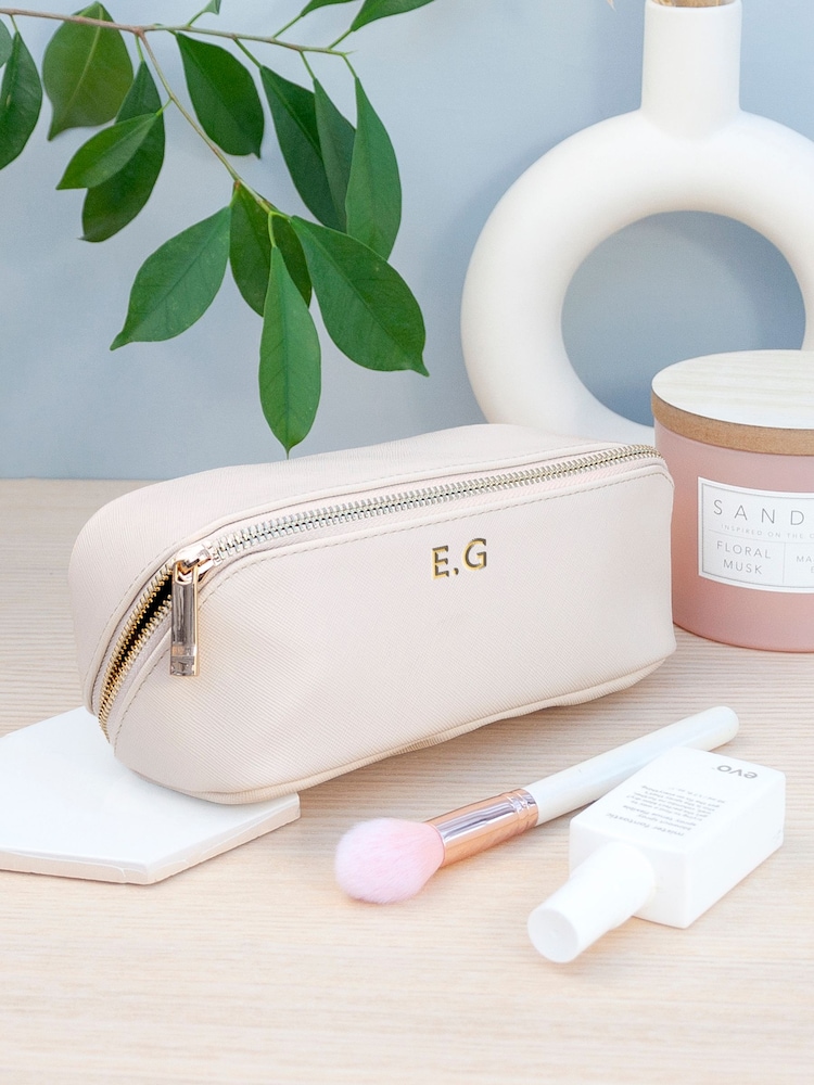 Treat Republic Personalised Aspen White Makeup Case - Image 1 of 3