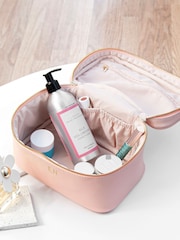 Pink Monogrammed Leatherette Vanity Case by Treat Republic - Image 3 of 5