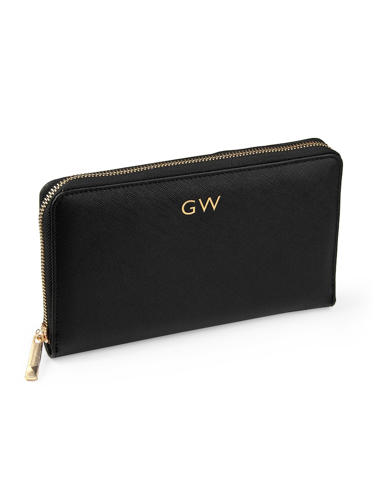 Treat Republic Personalised Aspen Travel Jewellery Black Wallet - Image 4 of 4
