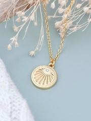 Treat Republic Gold Tone Personalised Sunburst Necklace - Image 1 of 5