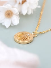 Treat Republic Gold Tone Personalised Sunburst Necklace - Image 4 of 5