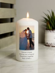 Personalised Photo Upload Pillar Candle by PMC - Image 2 of 4