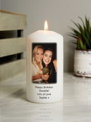 Personalised Photo Upload Pillar Candle by PMC - Image 3 of 4