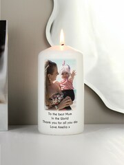 Personalised Photo Upload Pillar Candle by PMC - Image 4 of 4