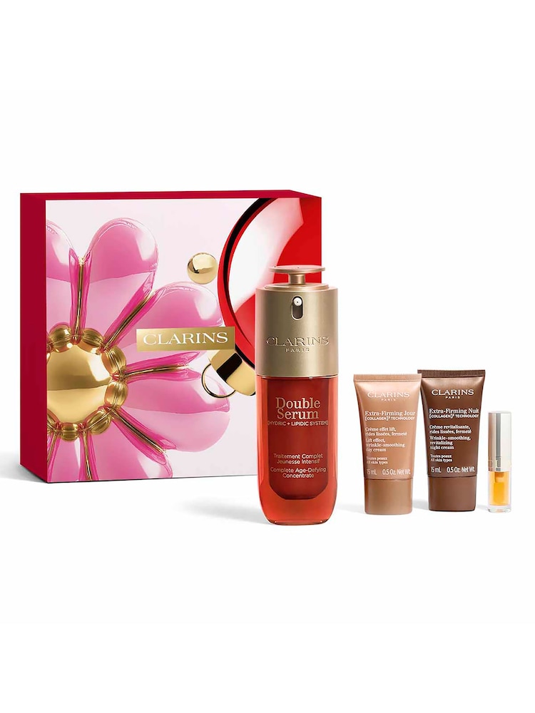 Clarins Double Serum Extra Firming Collection Gift Set (Worth over £145) - Image 1 of 4 Clarins Double Serum Extra Firming Collection Gift Set (Worth over £145) - Image 1 of 4