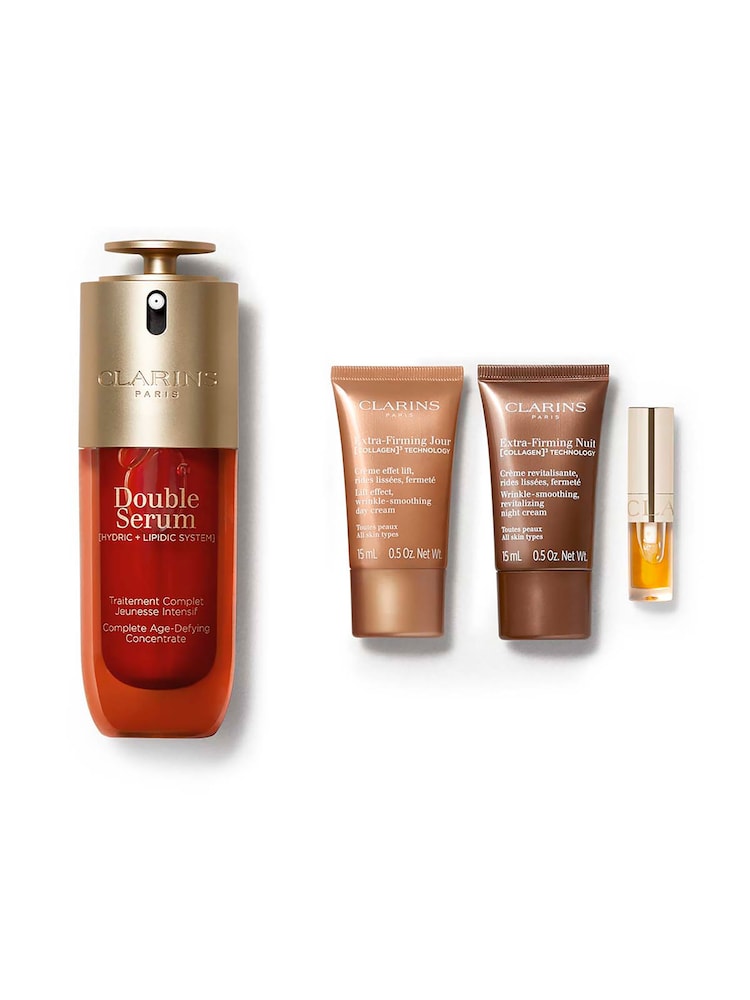 Clarins Double Serum Extra Firming Collection Gift Set (Worth over £145) - Image 2 of 4 Clarins Double Serum Extra Firming Collection Gift Set (Worth over £145) - Image 2 of 4