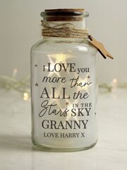 Personalised I Love You More LED Light Up Glass Jar by PMC - Image 2 of 2