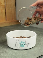 Personalised Paw Print Dog Bowl by PMC - Image 1 of 3