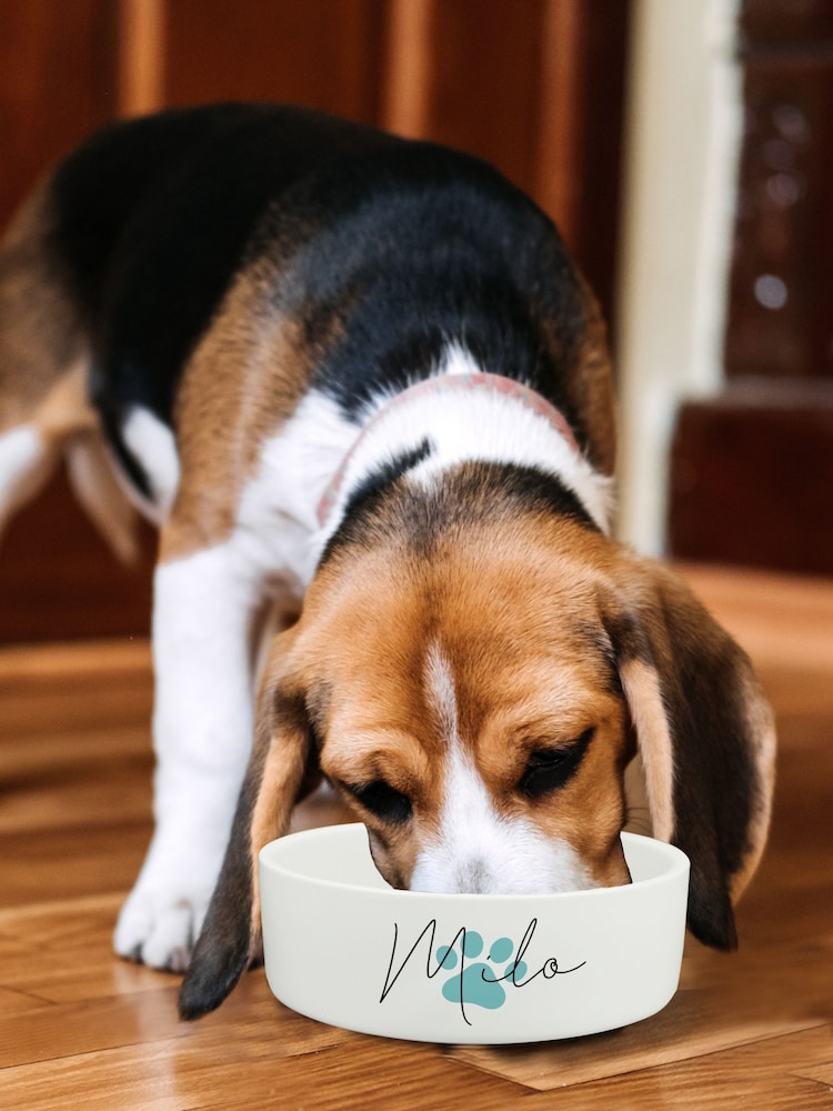 Personalised Paw Print Dog Bowl by PMC - Image 2 of 3