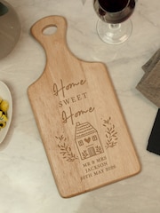 Personalised Home Sweet Home Paddle Chopping Board by PMC - Image 1 of 2