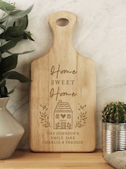 Personalised Home Sweet Home Paddle Chopping Board by PMC - Image 2 of 2