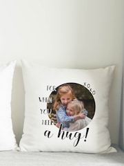 Personalised Hug Photo Upload 100% Cotton Cushion by PMC - Image 1 of 4