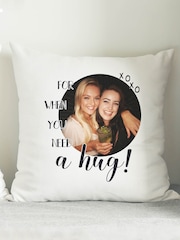 Personalised Hug Photo Upload 100% Cotton Cushion by PMC - Image 4 of 4