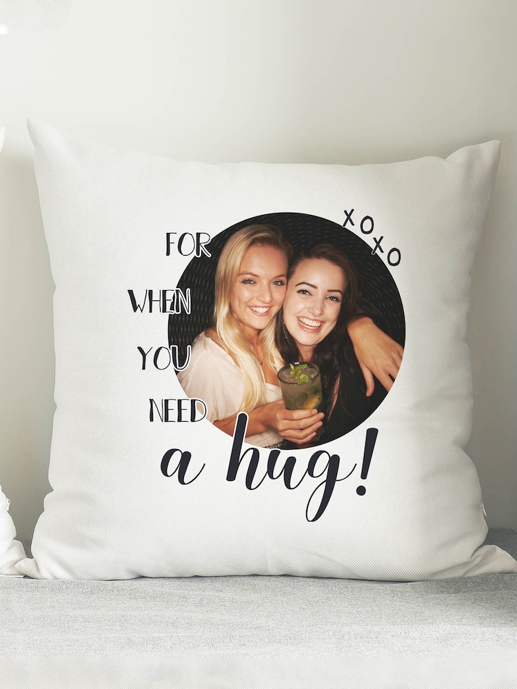 Personalised Hug Photo Upload 100% Cotton Cushion by PMC - Image 4 of 4