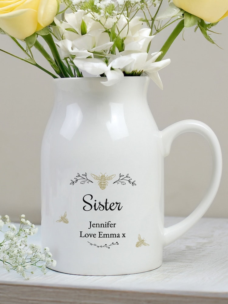 Personalised Bee Flower Jug Vase by PMC - Image 2 of 4