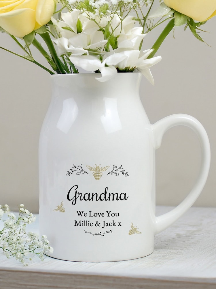 Personalised Bee Flower Jug Vase by PMC - Image 4 of 4
