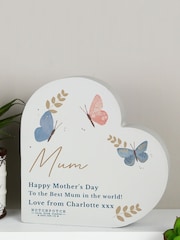 Personalised Butterfly Heart White Ornament by PMC - Image 1 of 3
