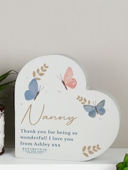 Personalised Butterfly Heart White Ornament by PMC - Image 3 of 3