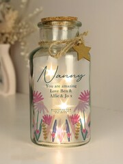 Natural Personalised Wild Flower LED Light Up Glass Jar by PMC - Image 3 of 3