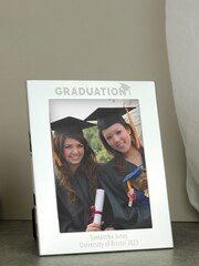 Silver Personalised Graduation 5x7 Photo Frame by PMC - Image 1 of 3
