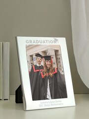 Silver Personalised Graduation 5x7 Photo Frame by PMC - Image 2 of 3