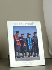 Silver Personalised Graduation 5x7 Photo Frame by PMC - Image 3 of 3