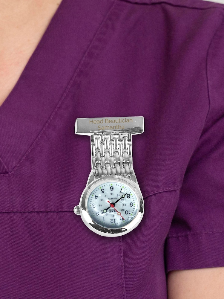 PMC Silver Personalised Nurses Fob Watch - Image 5 of 5
